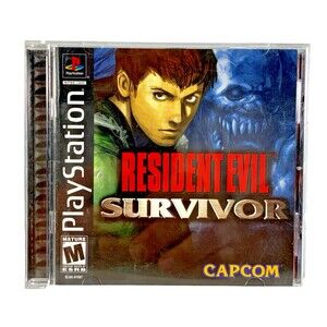 Resident Evil: Survivor Sony PlayStation Capcom 2000 Black Label Complete Tested